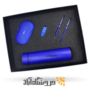 ست مدیریتی سرمه‌ای اسپیکر تبلیغاتی